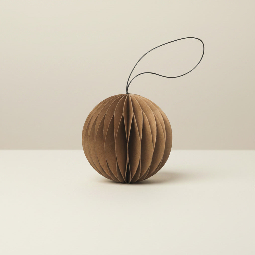 SUSTAIN folding ornament, scoop caramel (box of 6)