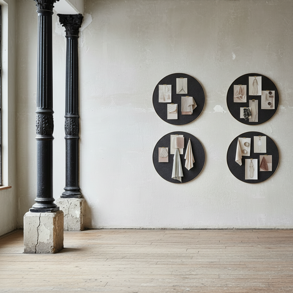 RETELL pinboard - black brass