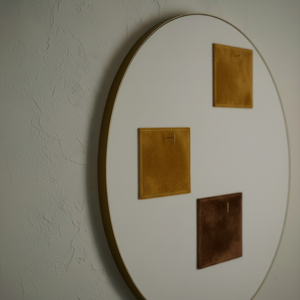 RETELL Pinboard — Ochre & Chestnut Velvet Swatches