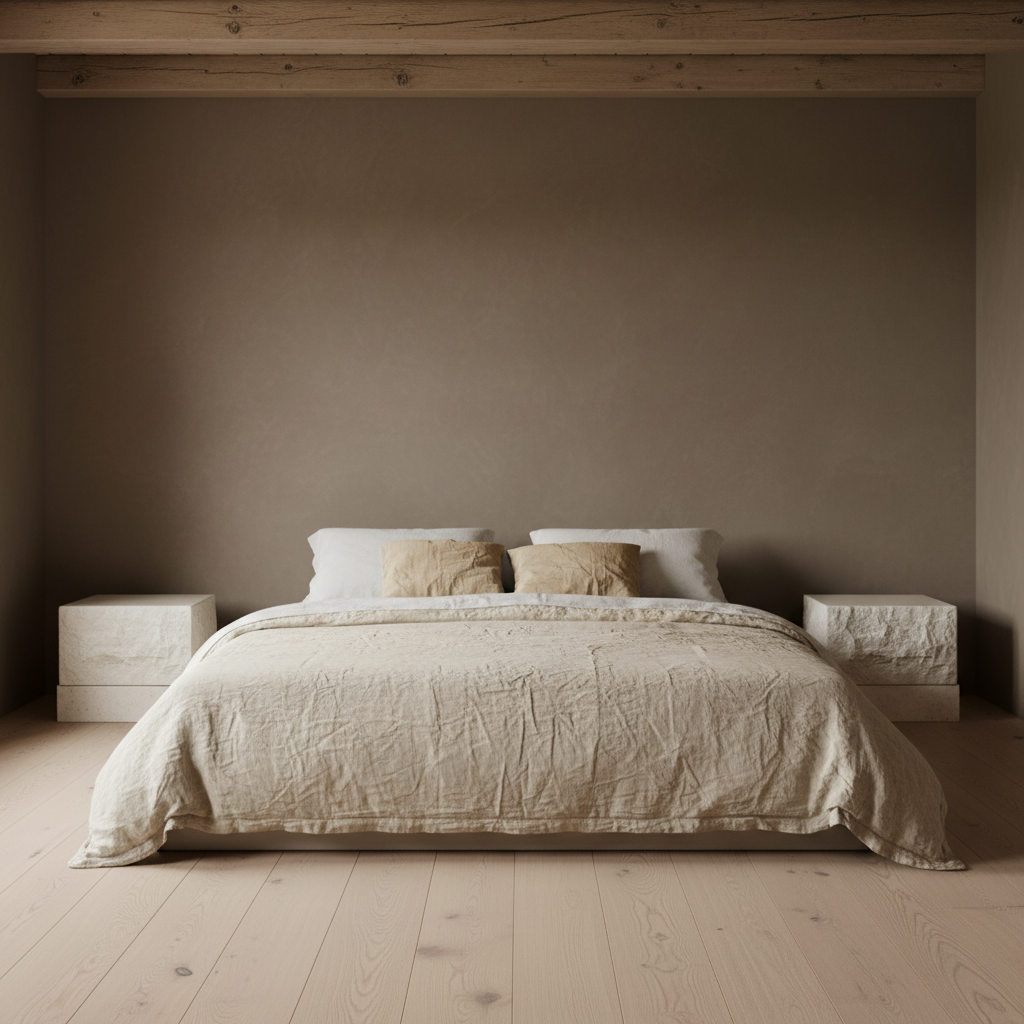 Romantic Nordic Bedroom with Temple Low Coffee Tables