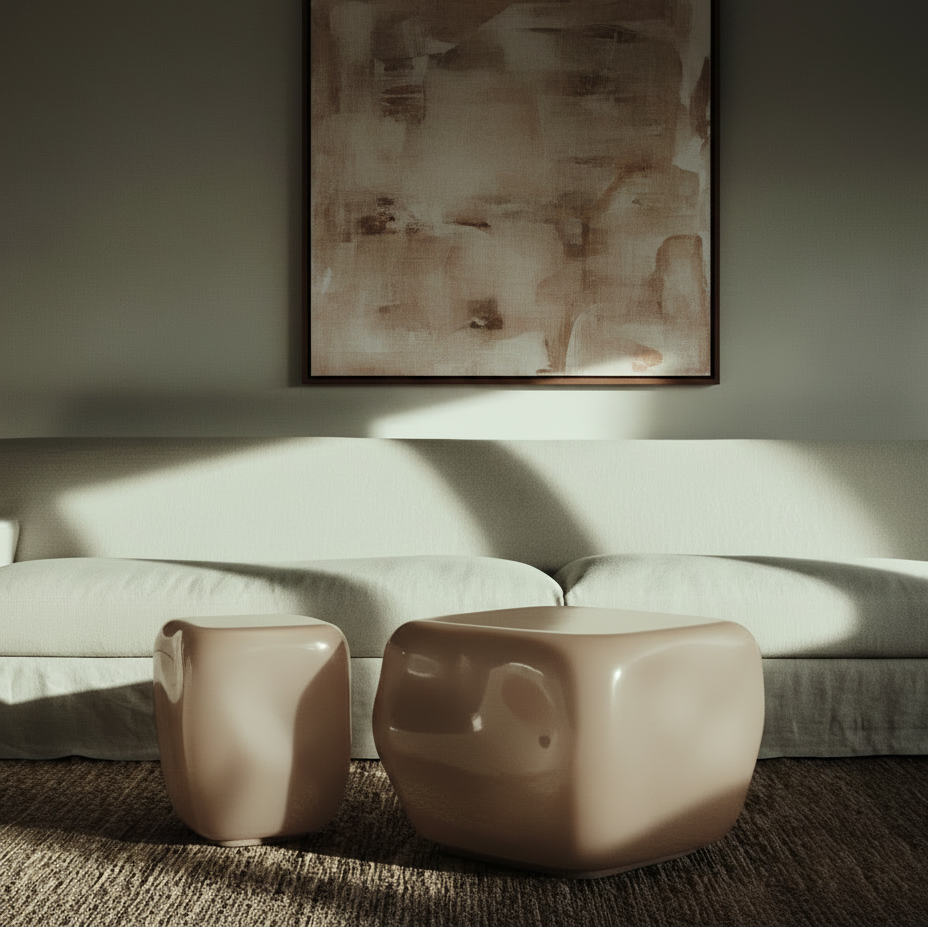 Sofa Scene with Smoked Desert Painting