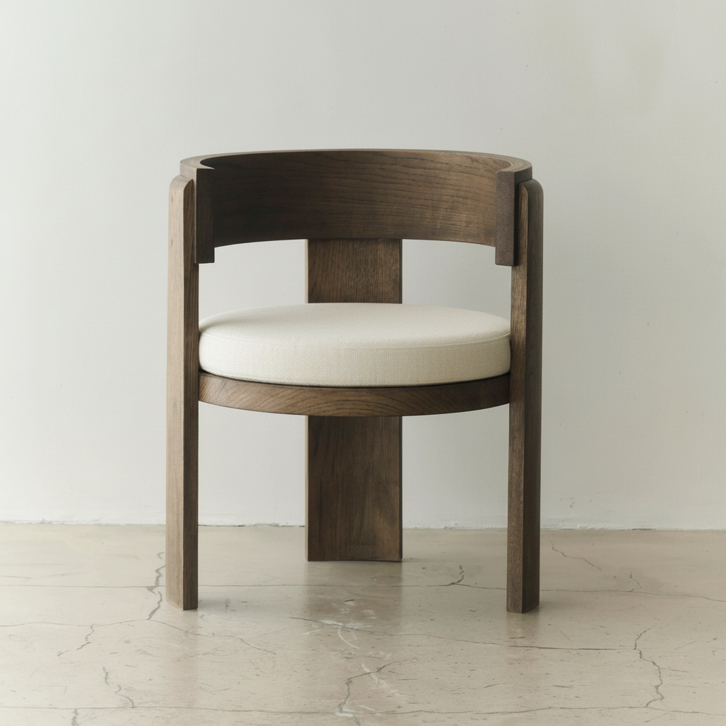 Spina armchair smoked oak with cushion