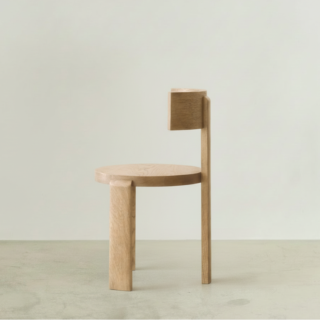 Spina Chair Oak Profile View