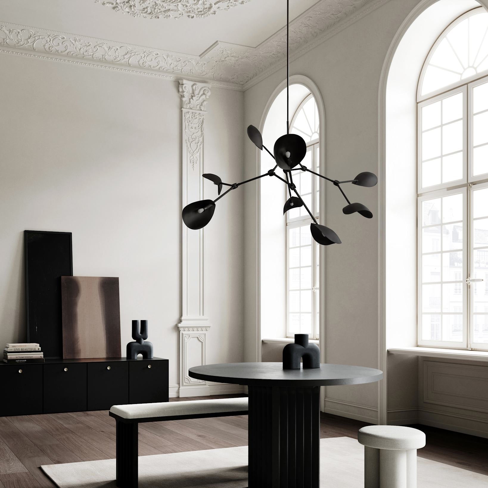 Stingray Chandelier - Burned Black with Rods*