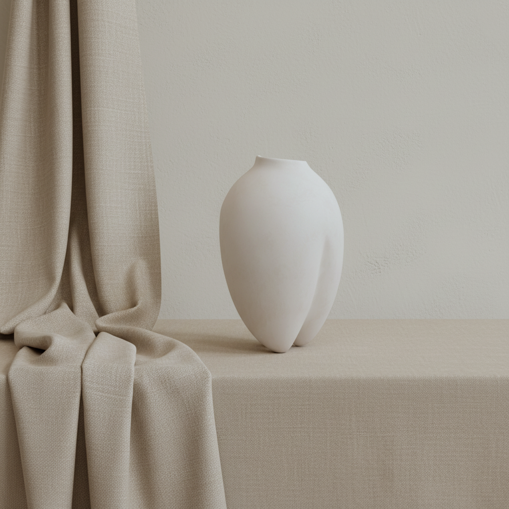 Sumo Vase, Slim - Bone White