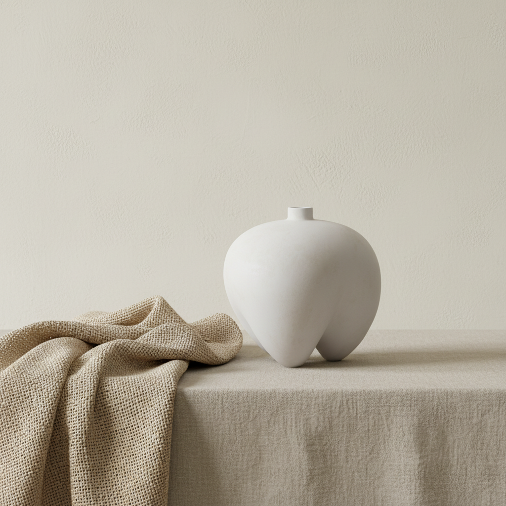 Sumo Vase Mini with Open Weave Belgian Linen