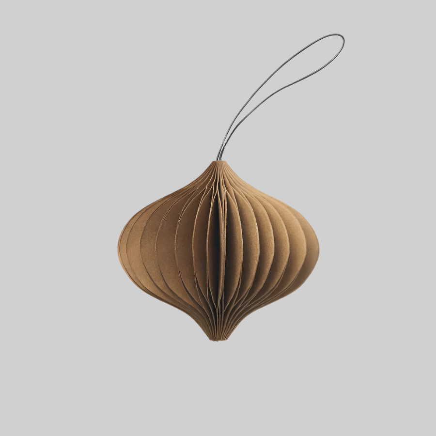 SUSTAIN folding ornament, onion caramel. (box of 6)
