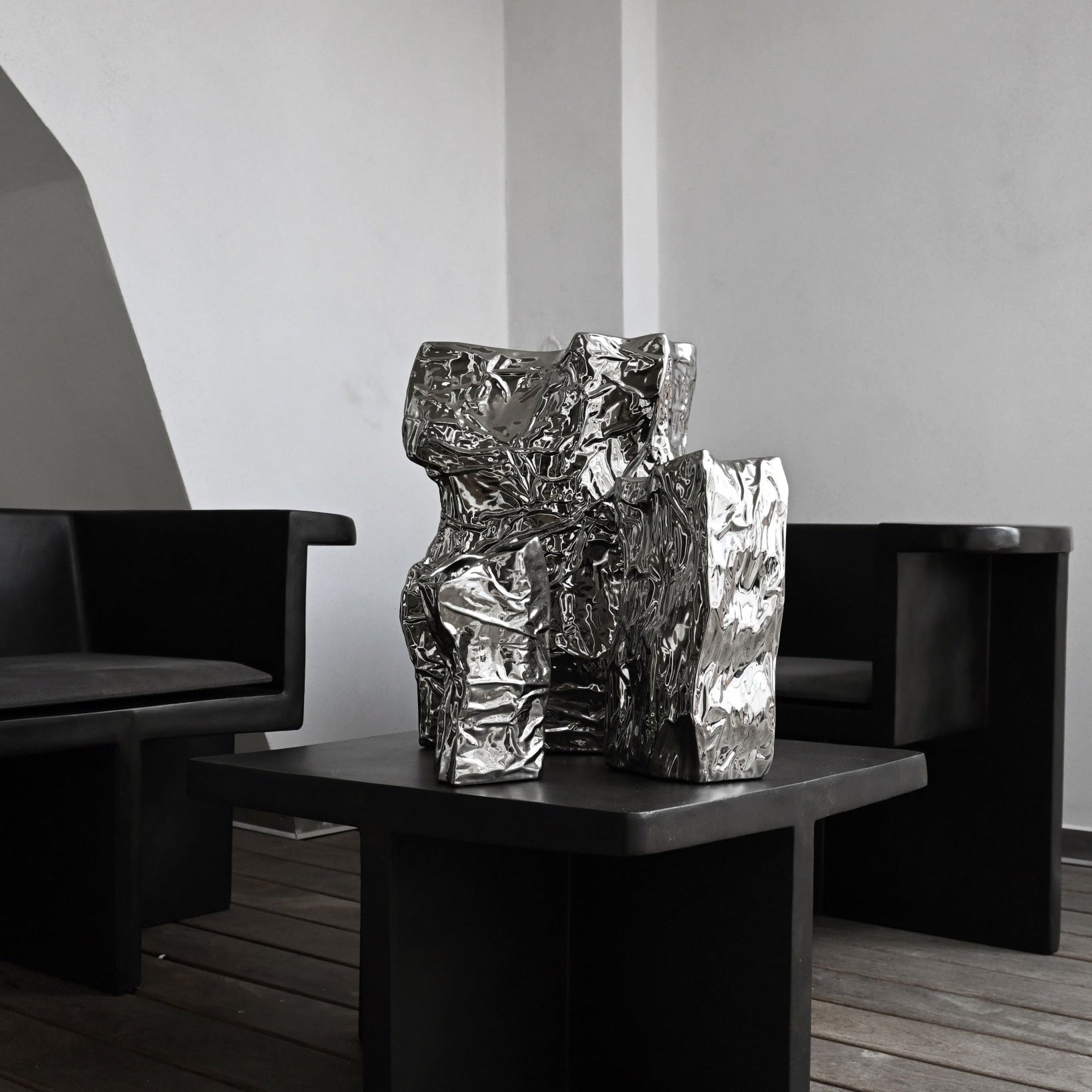 Kami Vase, Mini - Chrome