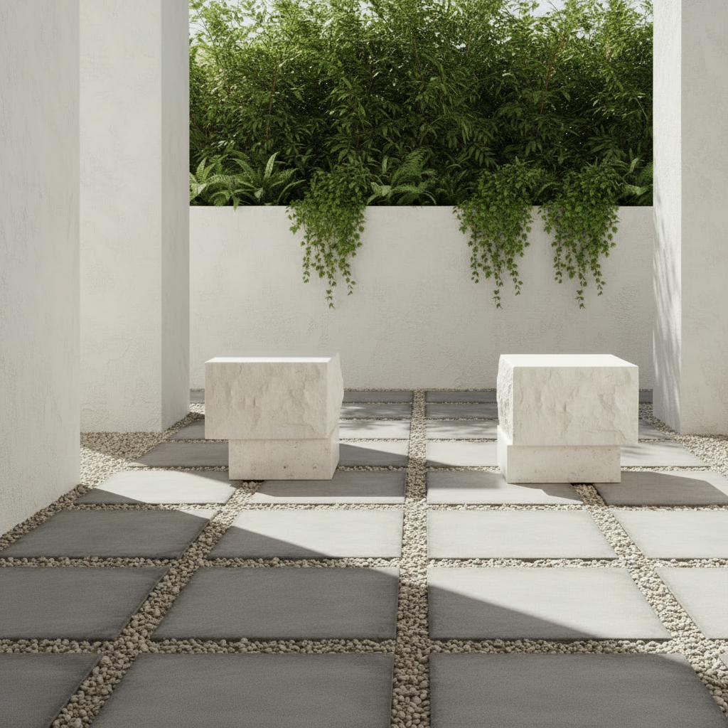 Temple Tables Limestone — Outdoor Patio 1:1