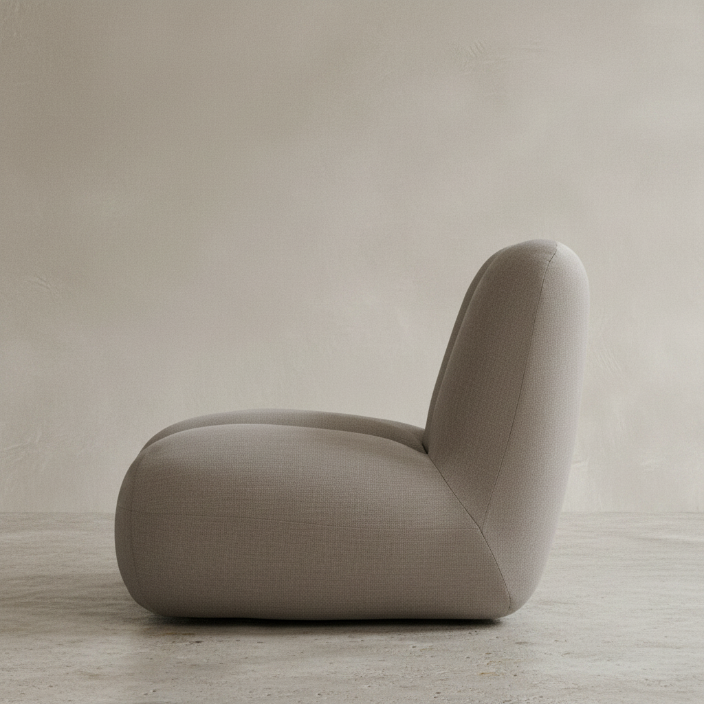Toe Chair Grey-Taupe Side