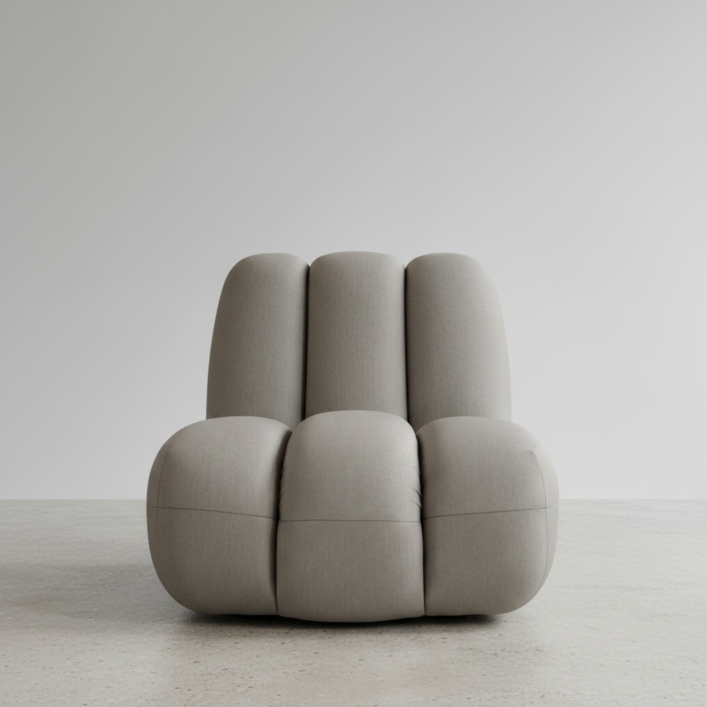 Toe Chair Taupe Front