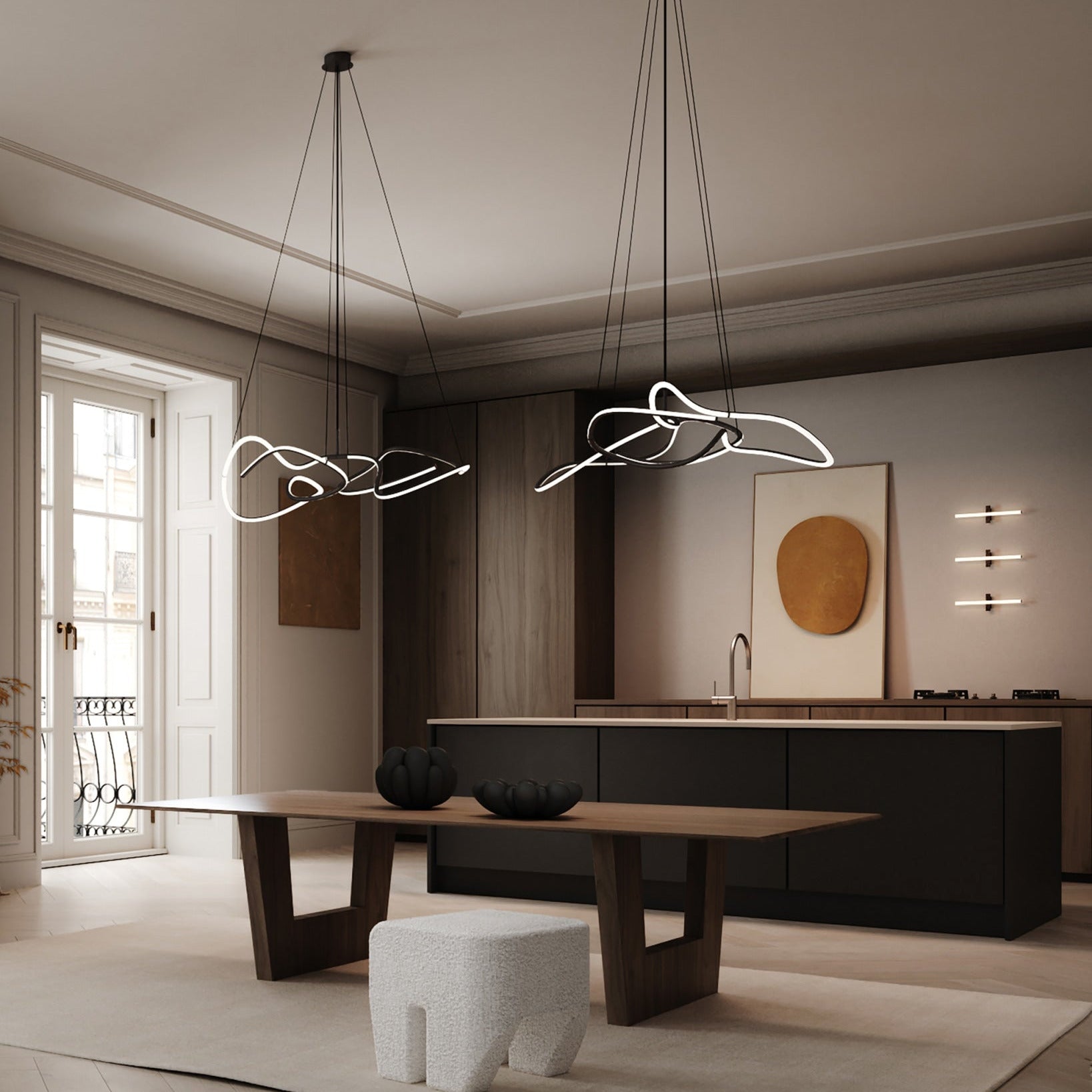 Ghost Chandelier, Mini - Burned Black