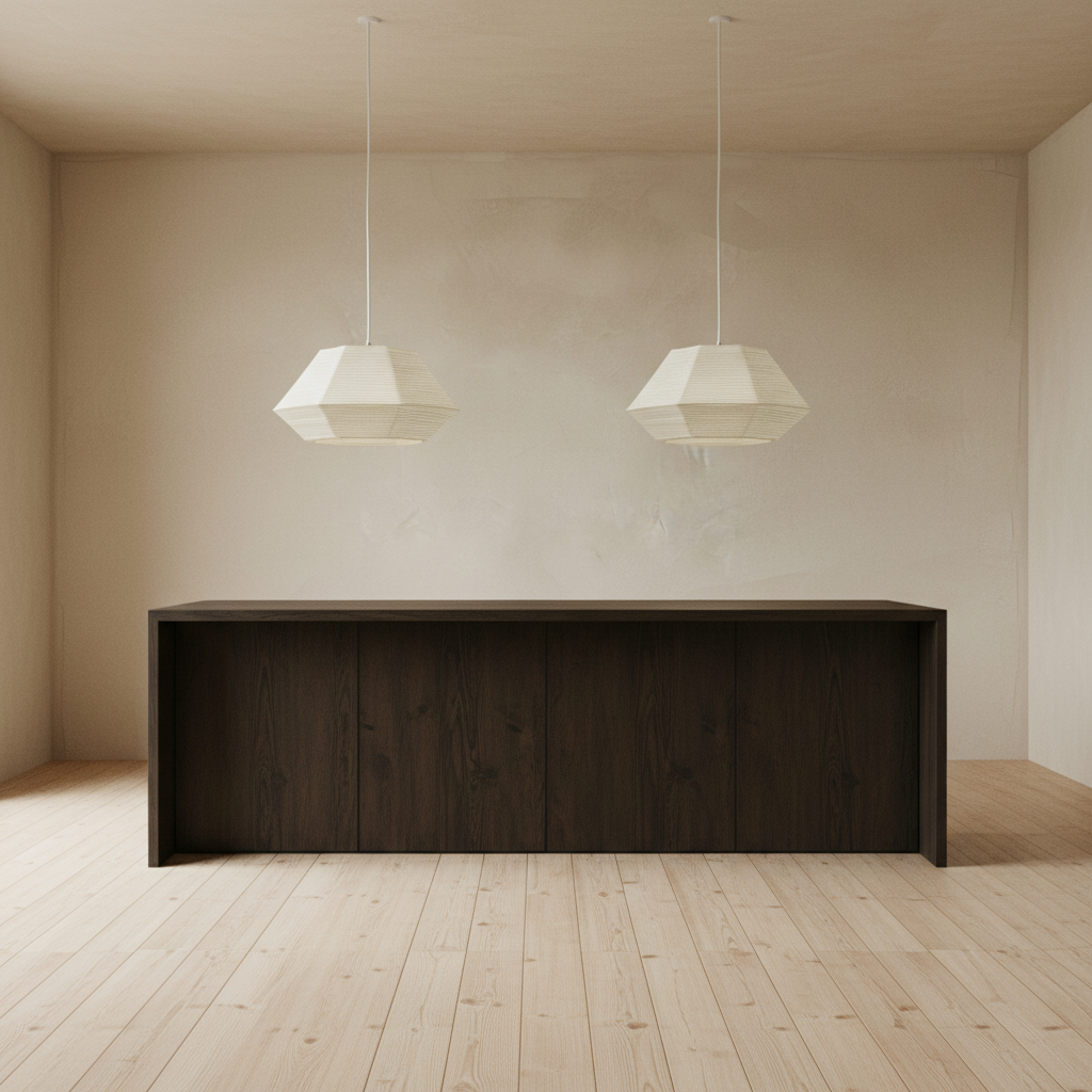 Two Tama Pendants — Limewash Kitchen