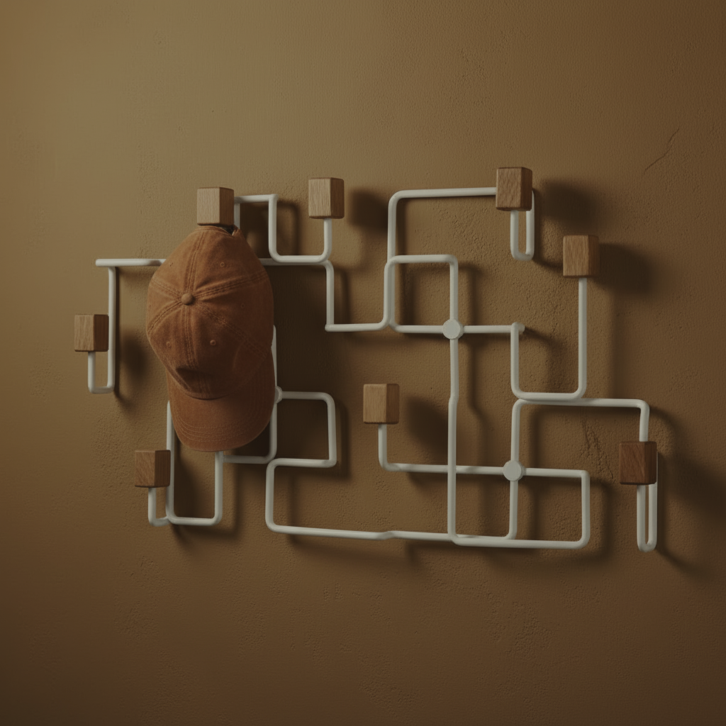 UNDERGROUND coat rack white/oak