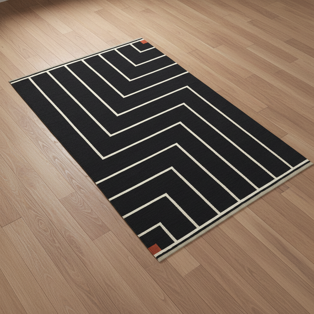 VK-1 Black on pale beige oak floor