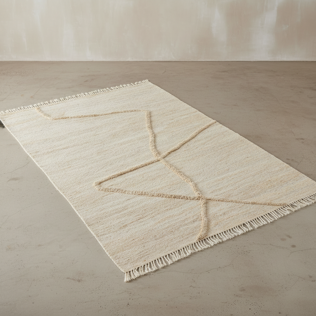 Vuoristo White Woven — 1/5 Studio Down Angle, Long Tufting