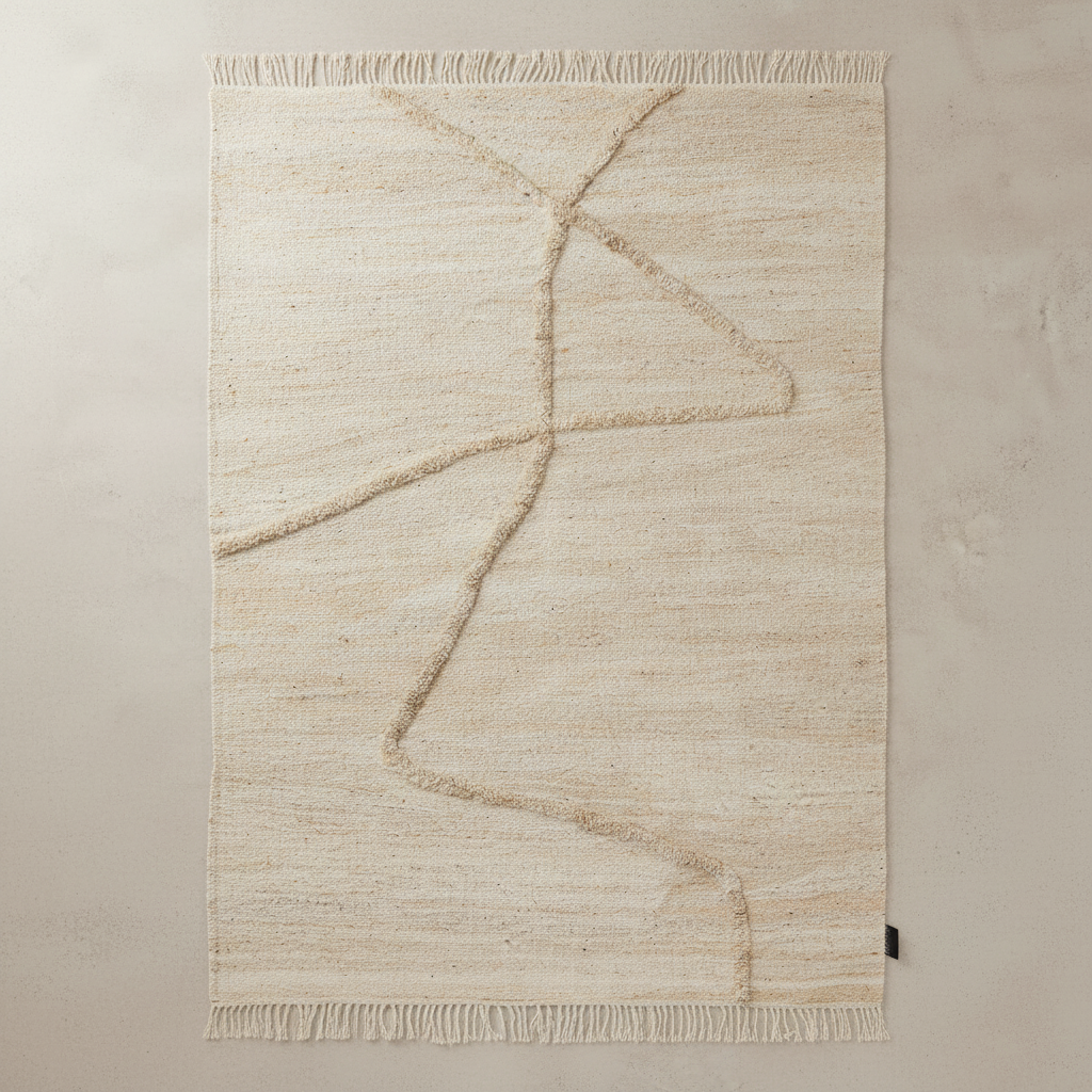 Vuoristo Woven White & White — 2/5 Overhead Flat Lay