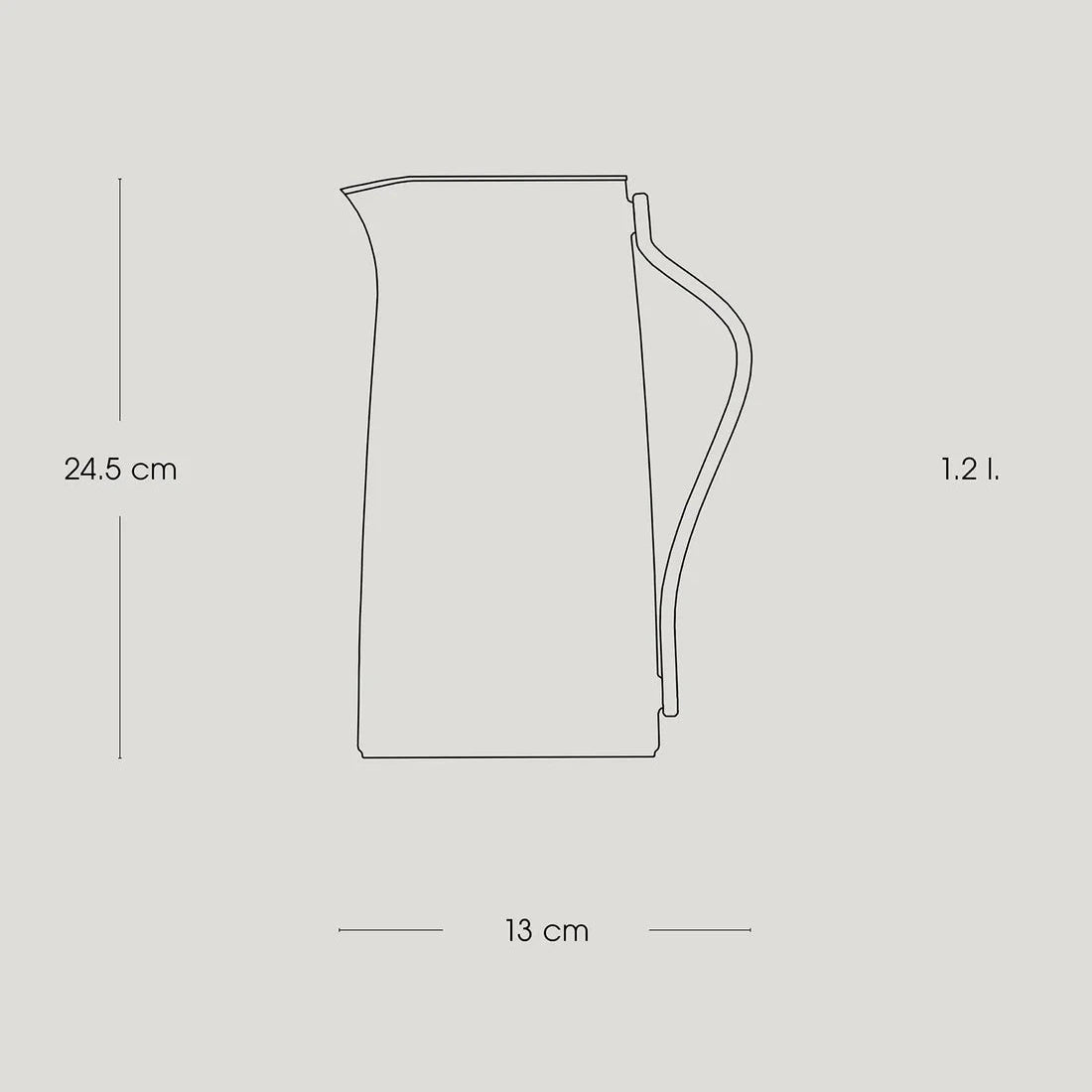 Emma vacuum jug, coffee 1.2L - Soft black