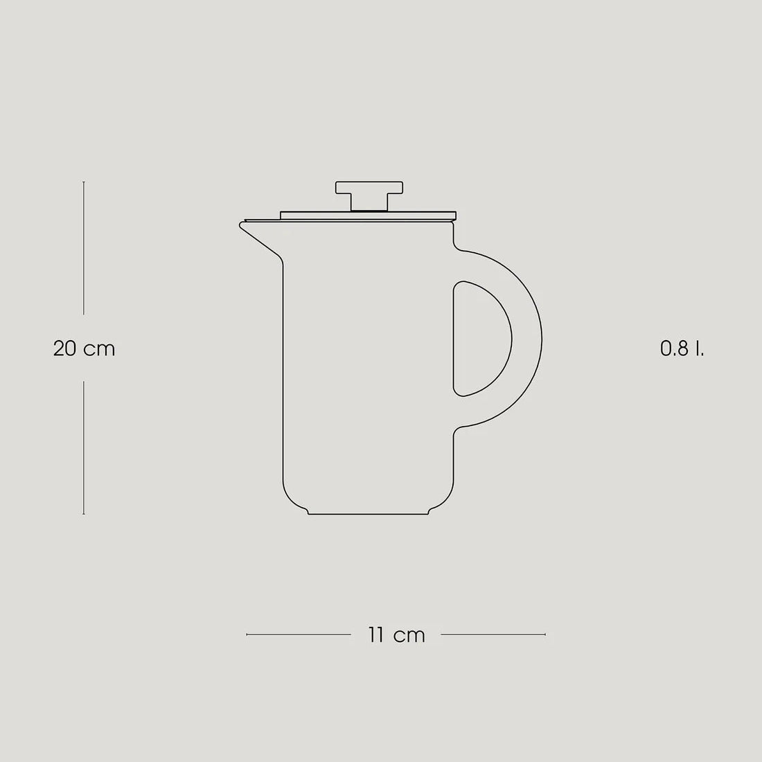 Theo French press 0.8 L - matte black