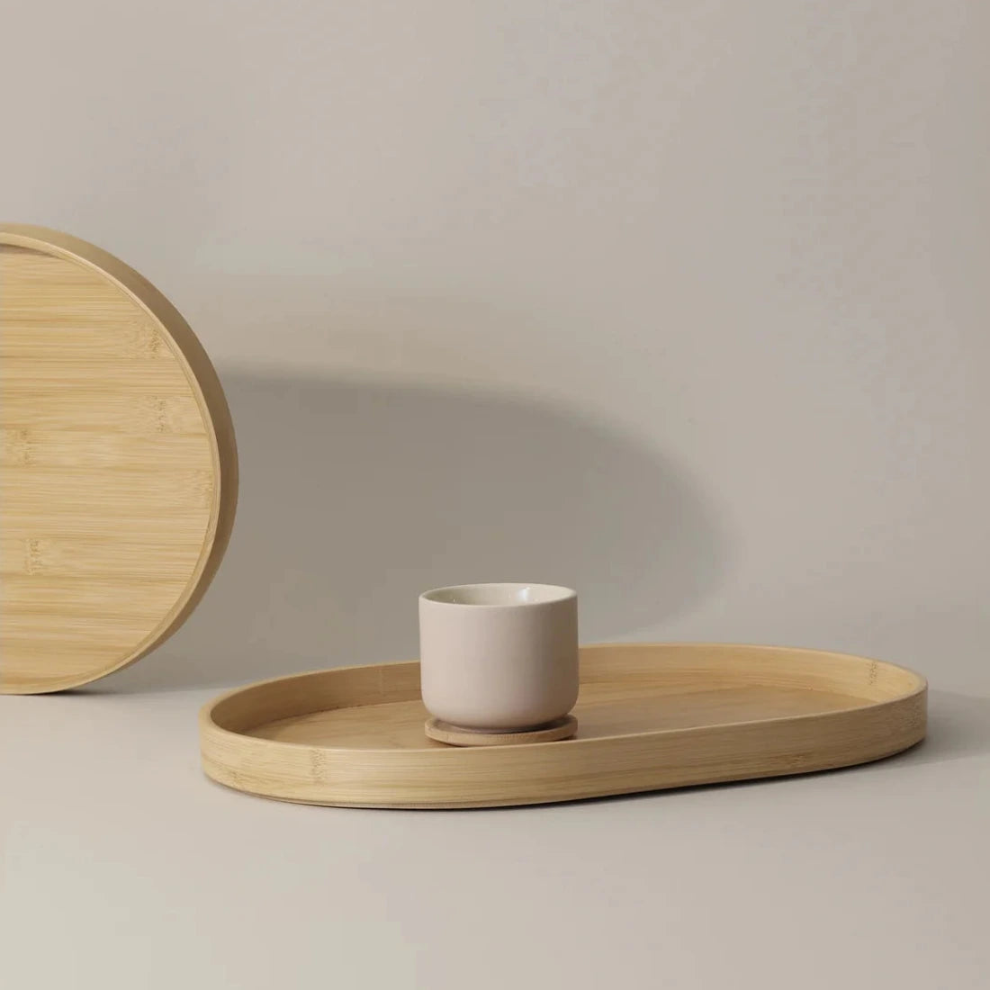 Theo cup, with coaster/lid - sand