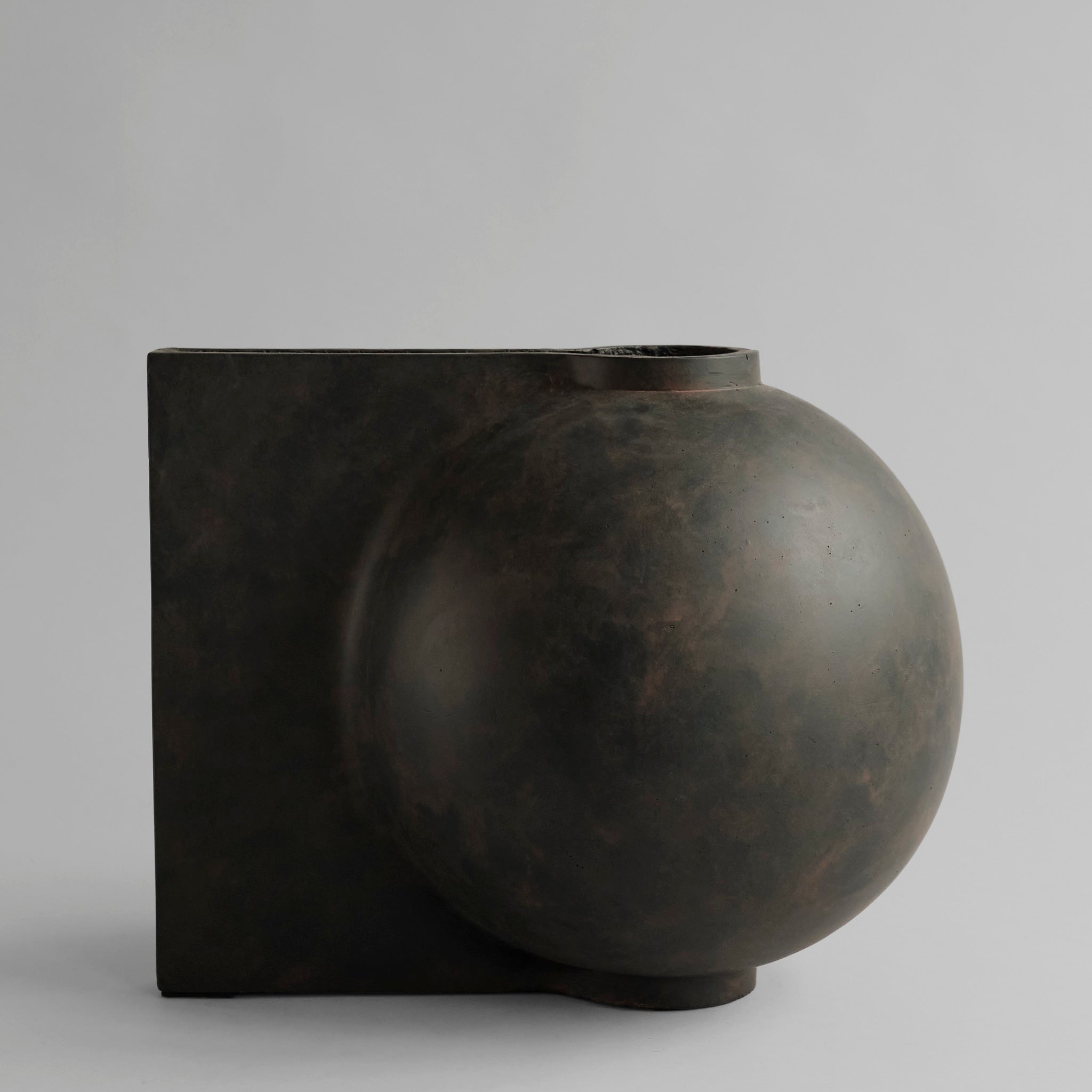 Offset Vase, Big - Coffee*