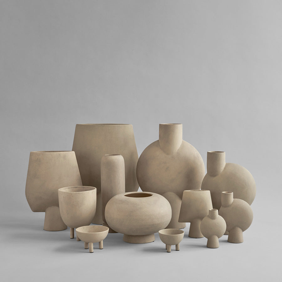 Sphere Vase Bubl, Hexa - Sand