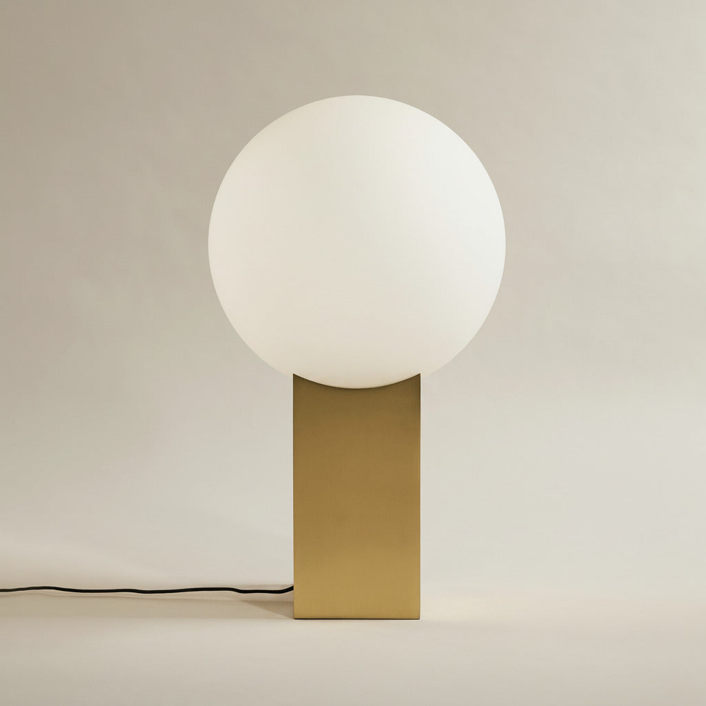 Hoop Floor Lamp - Brass