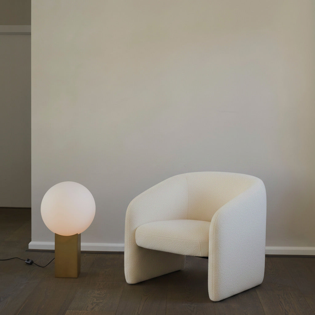 Hoop Floor Lamp - Brass