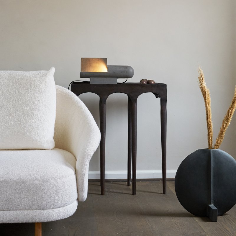 Brutalist Table Lamp, Concrete - Grey*