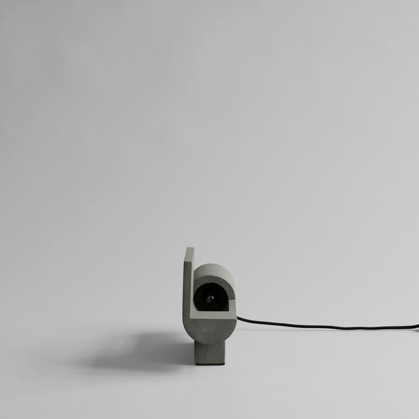 Brutalist Table Lamp, Concrete - Grey*