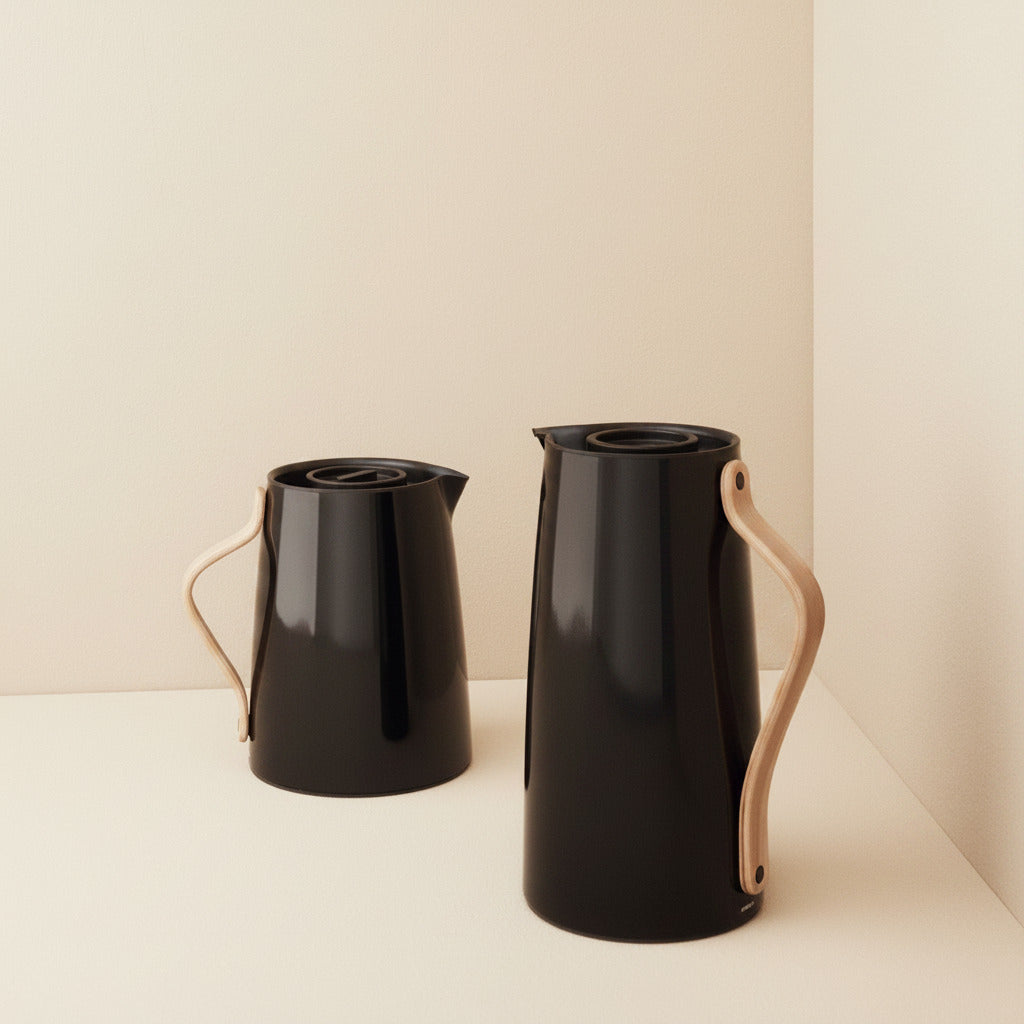 Emma vacuum jug, coffee 1.2L - black