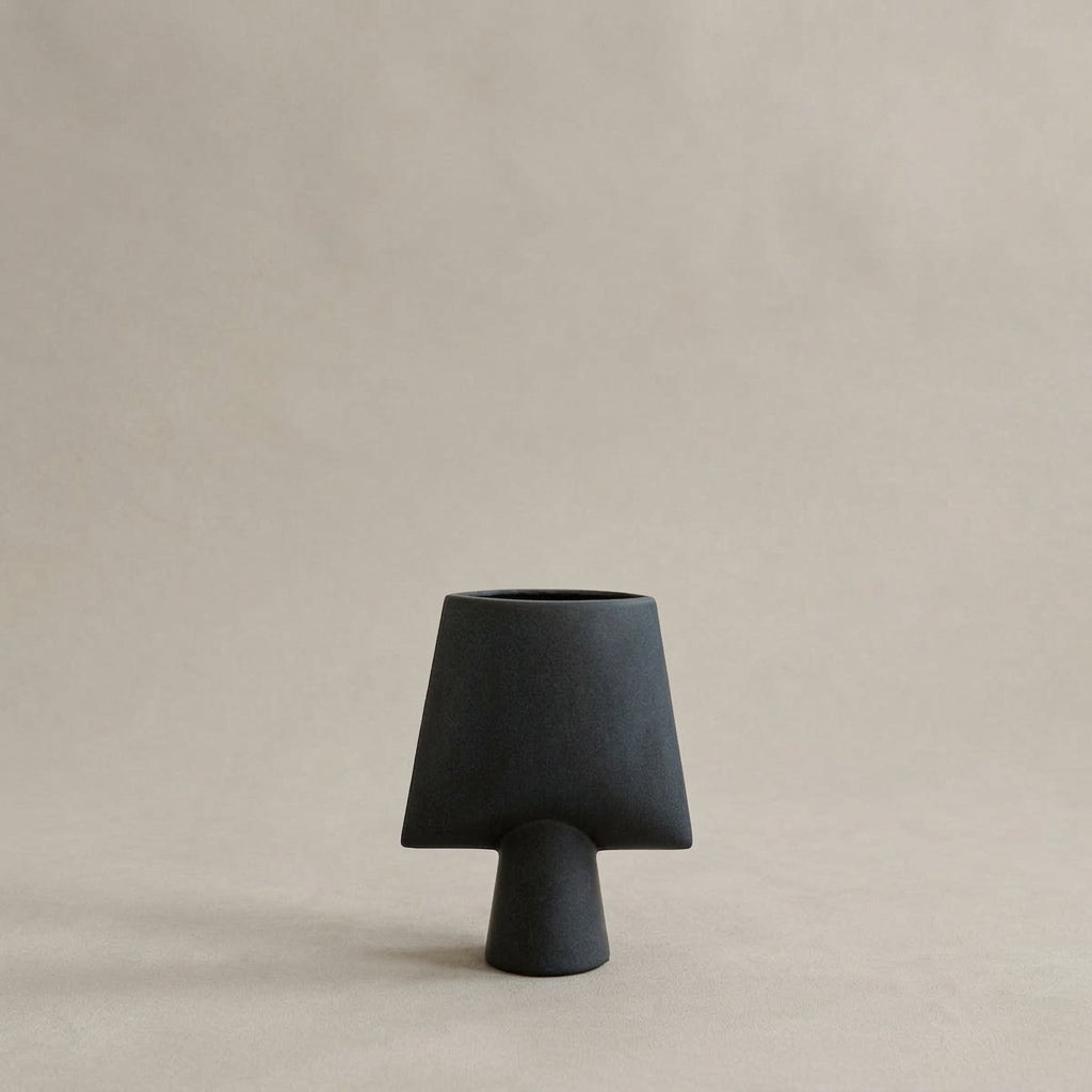 Sphere Vase Square, Mini - Black