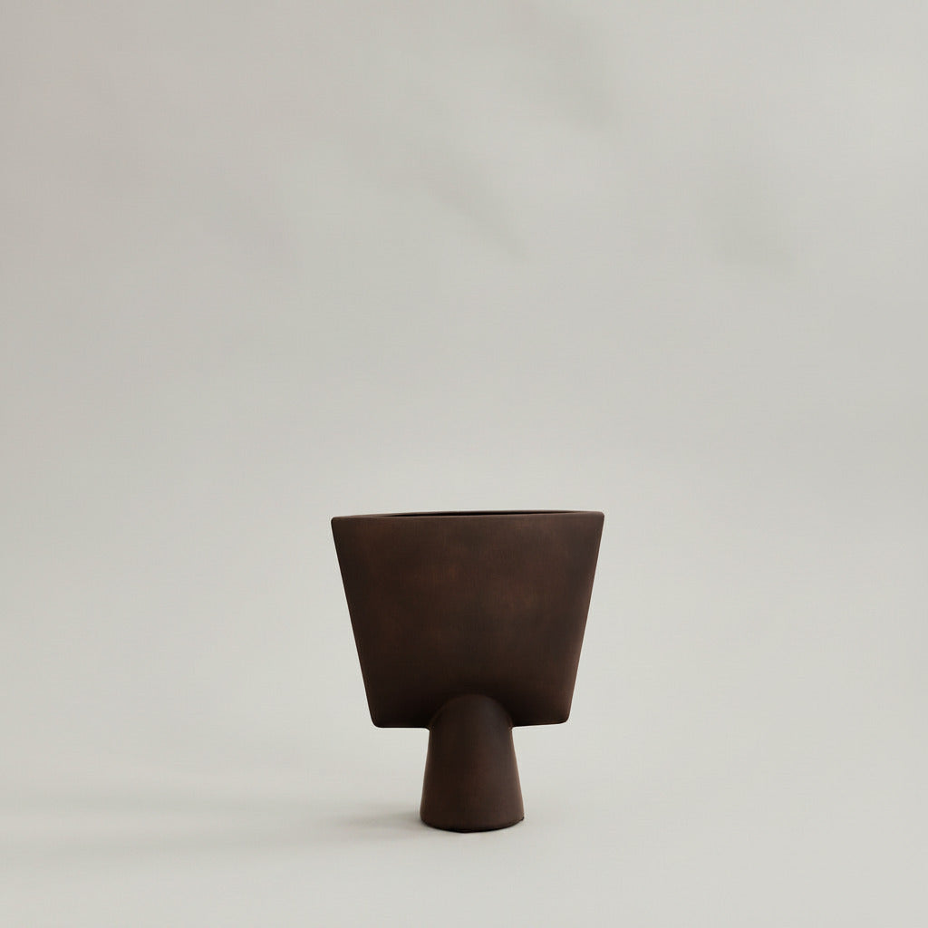 Sphere Vase Triangle, Mini - Coffee