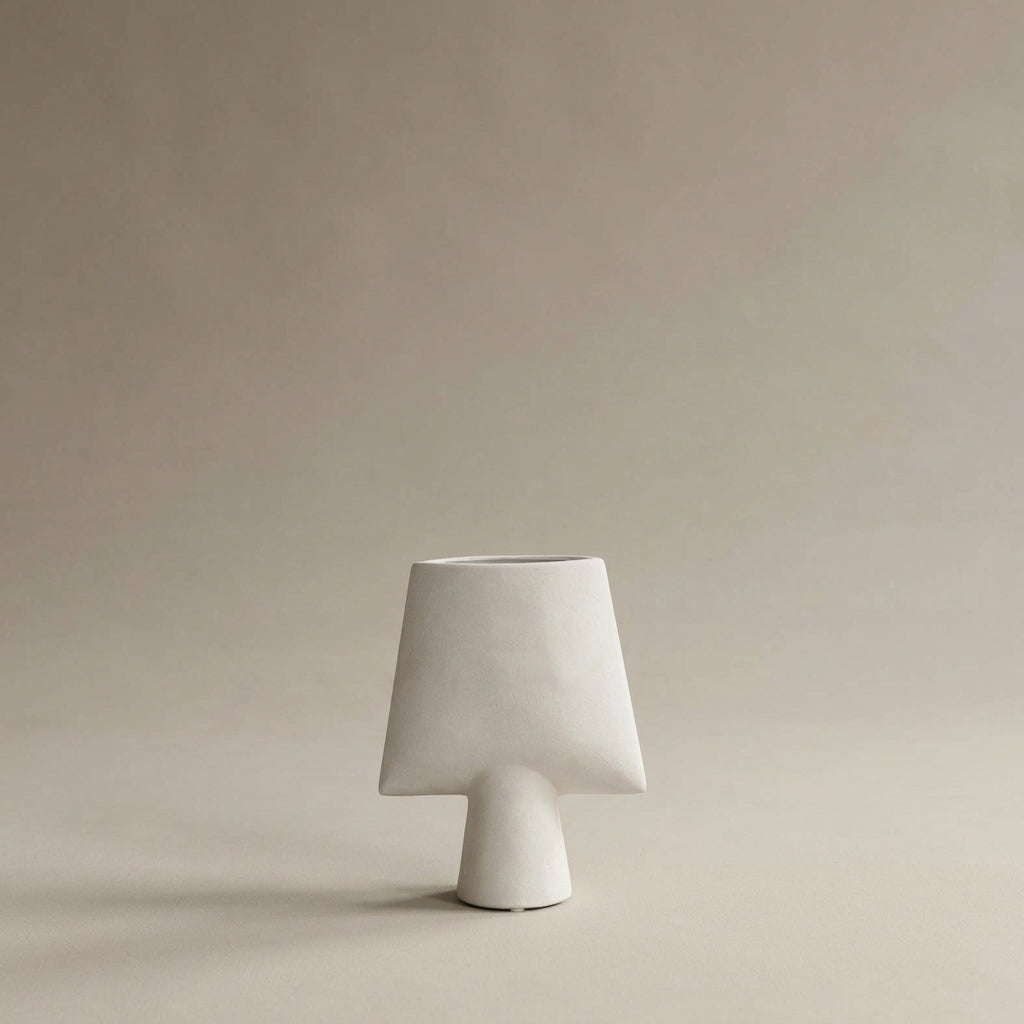 Sphere Vase Square, Mini - Bone White
