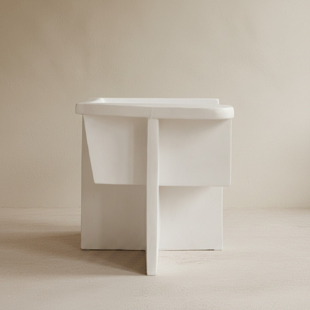 Brutus Lounge Chair - Bone White