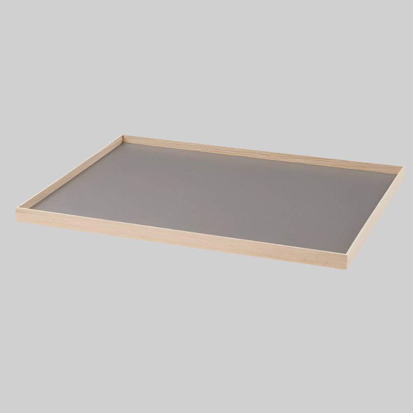 FRAME tray large, oak/grey