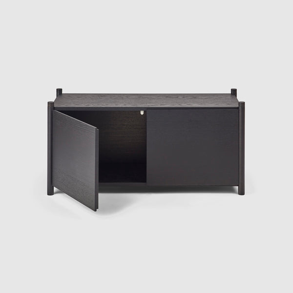 Sceene bookcase/cabinet G - black oak