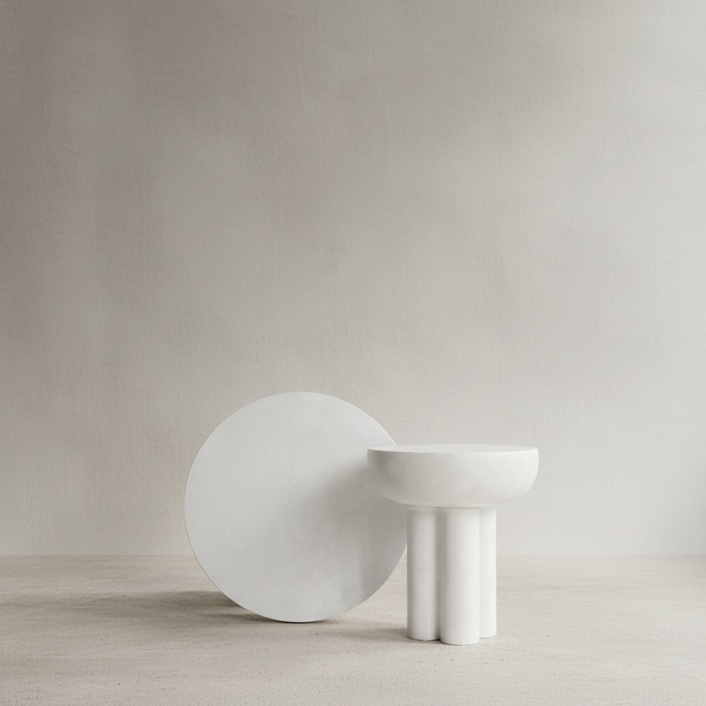 Crown Table, Tall - Bone White