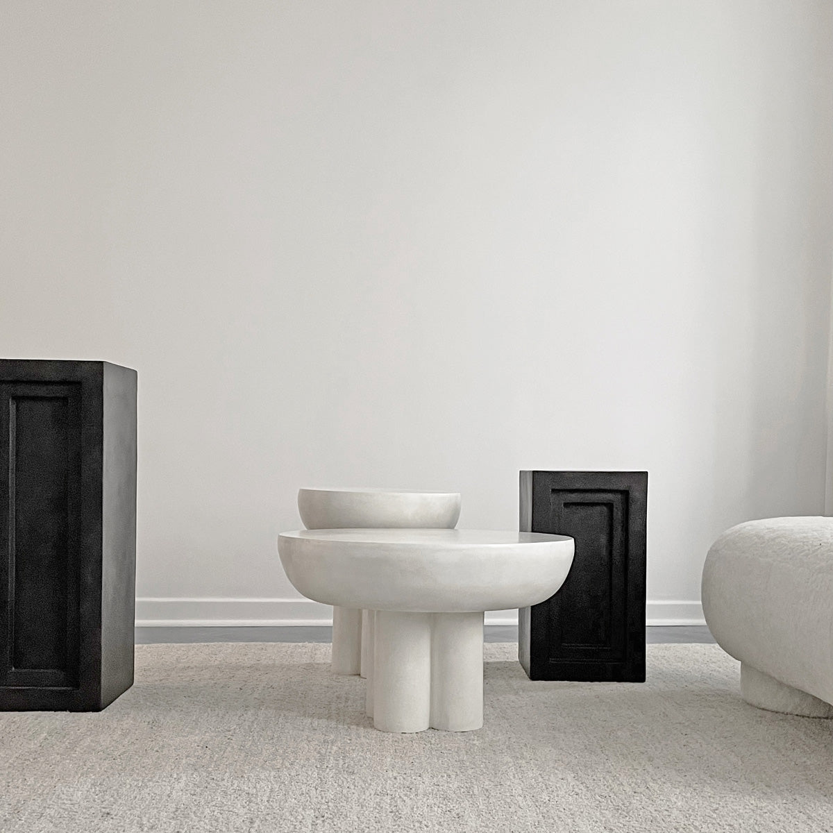 Crown Table, Low - Bone White