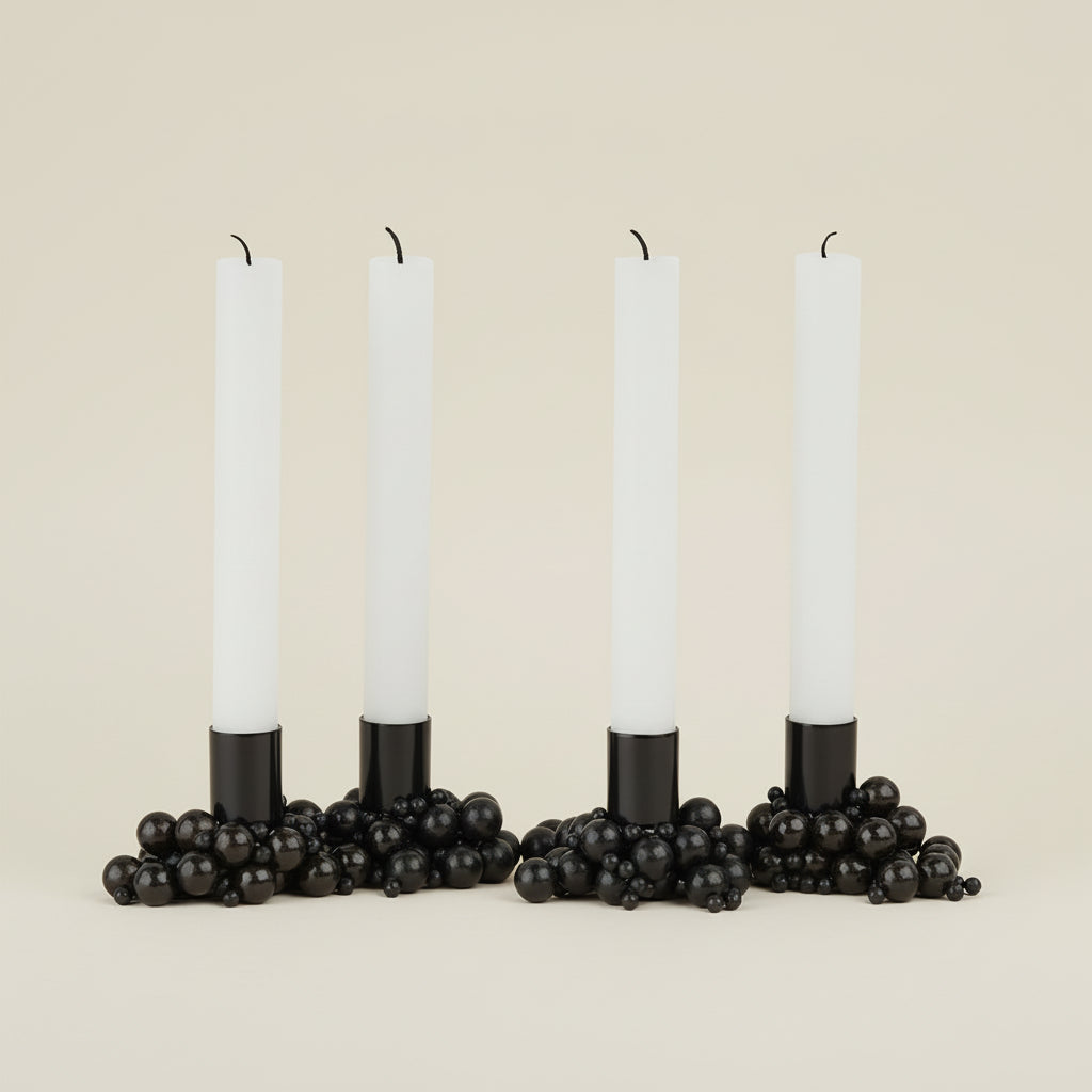 MOLEKYL candlelight set of 4, black