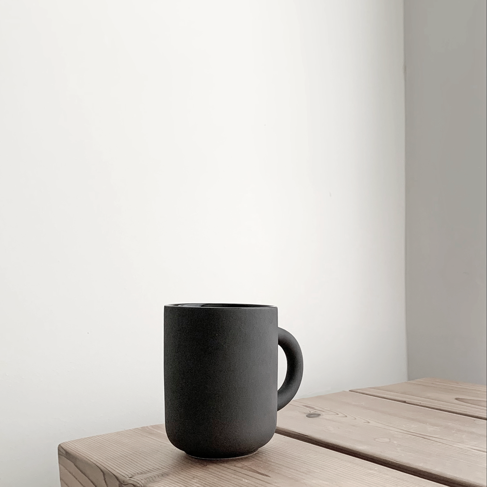Theo mug, set of 4 - matte black