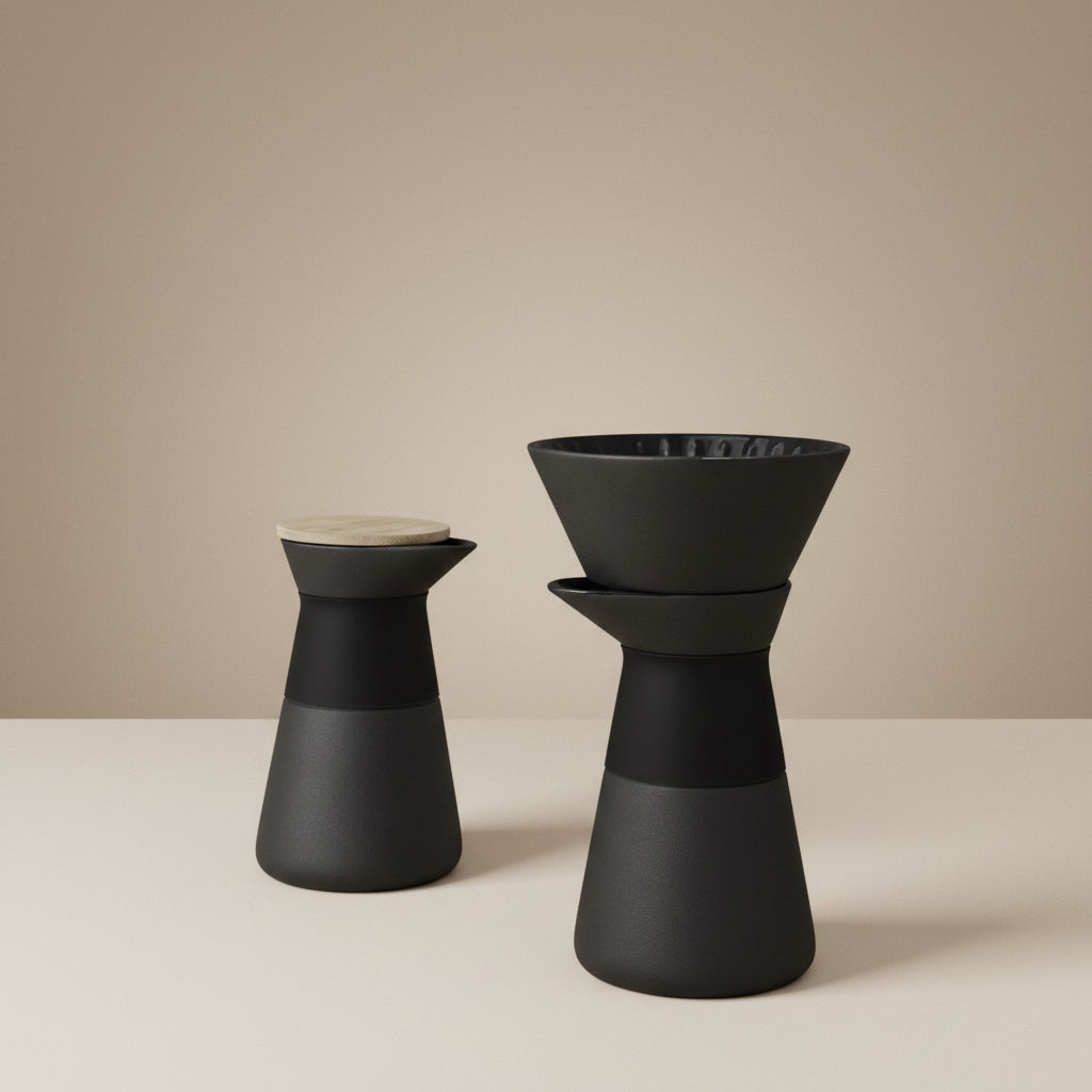 Theo coffee maker, slow brew - black
