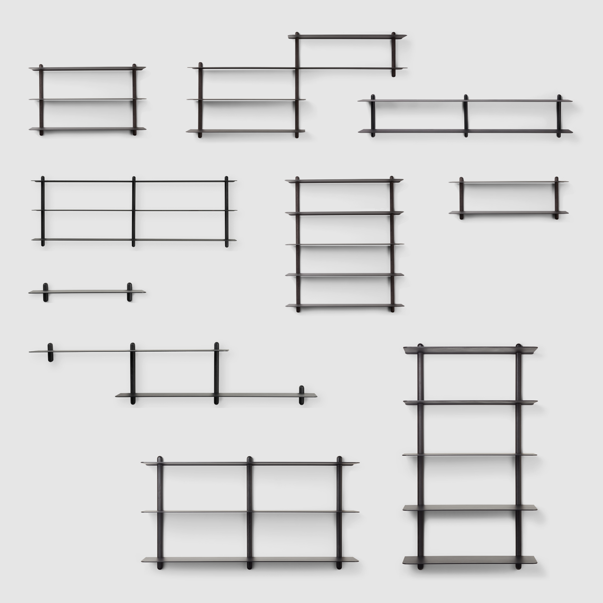 NIVO Shelf Small D - black ash/black