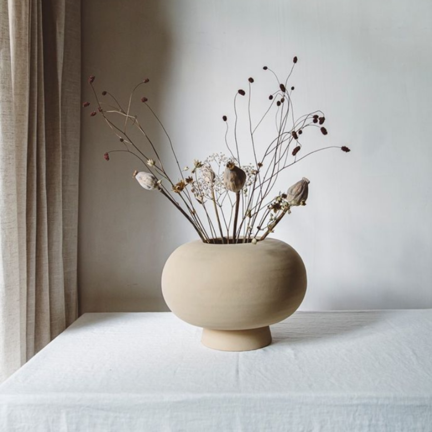 Kabin Vase, Fat - Sand