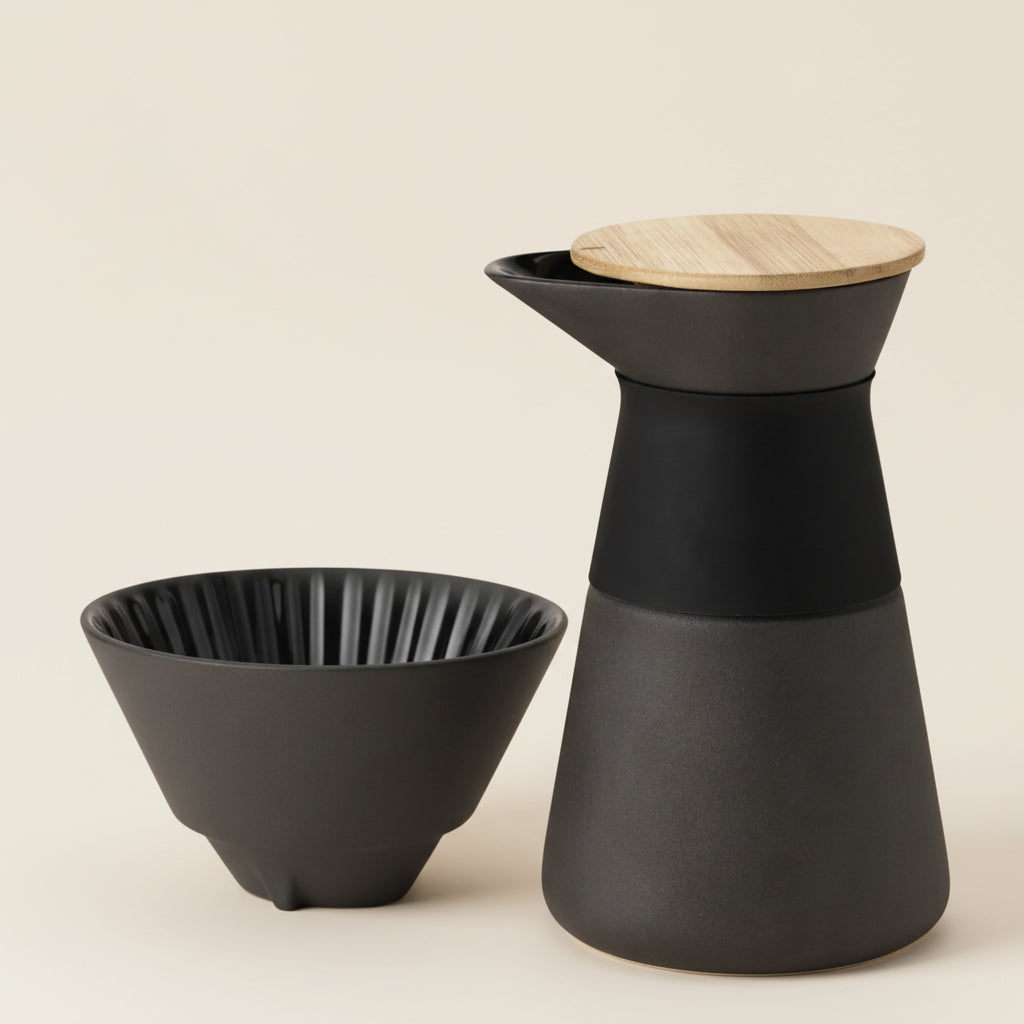 Theo coffee maker, slow brew - black