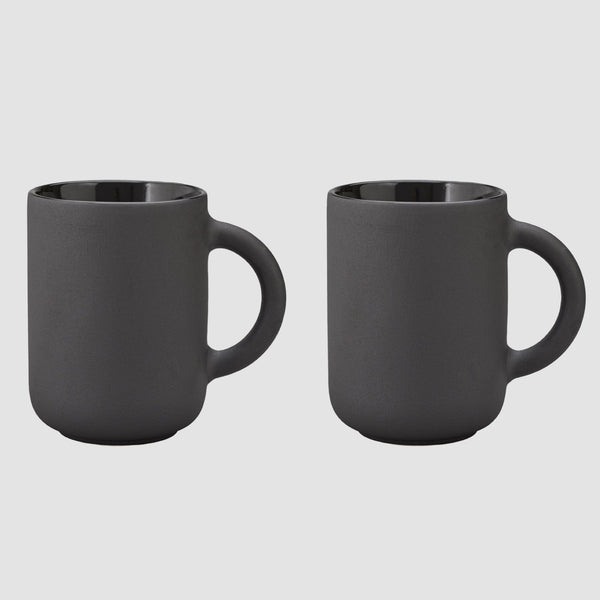 Theo mug, set of 2 - matte black