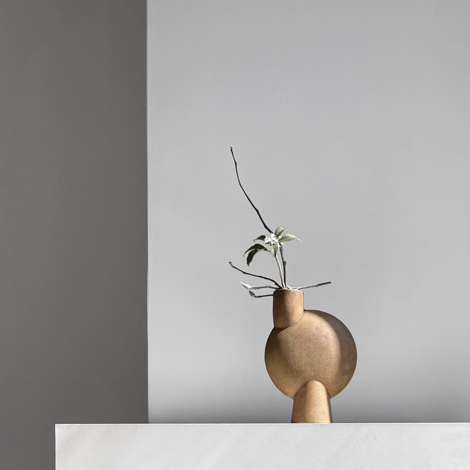 Sphere Vase Bubl, Medio -Ochre