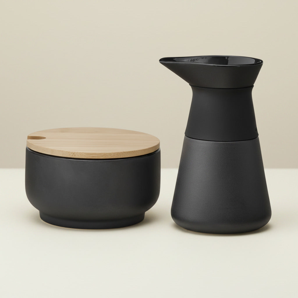 Theo sugar bowl - black