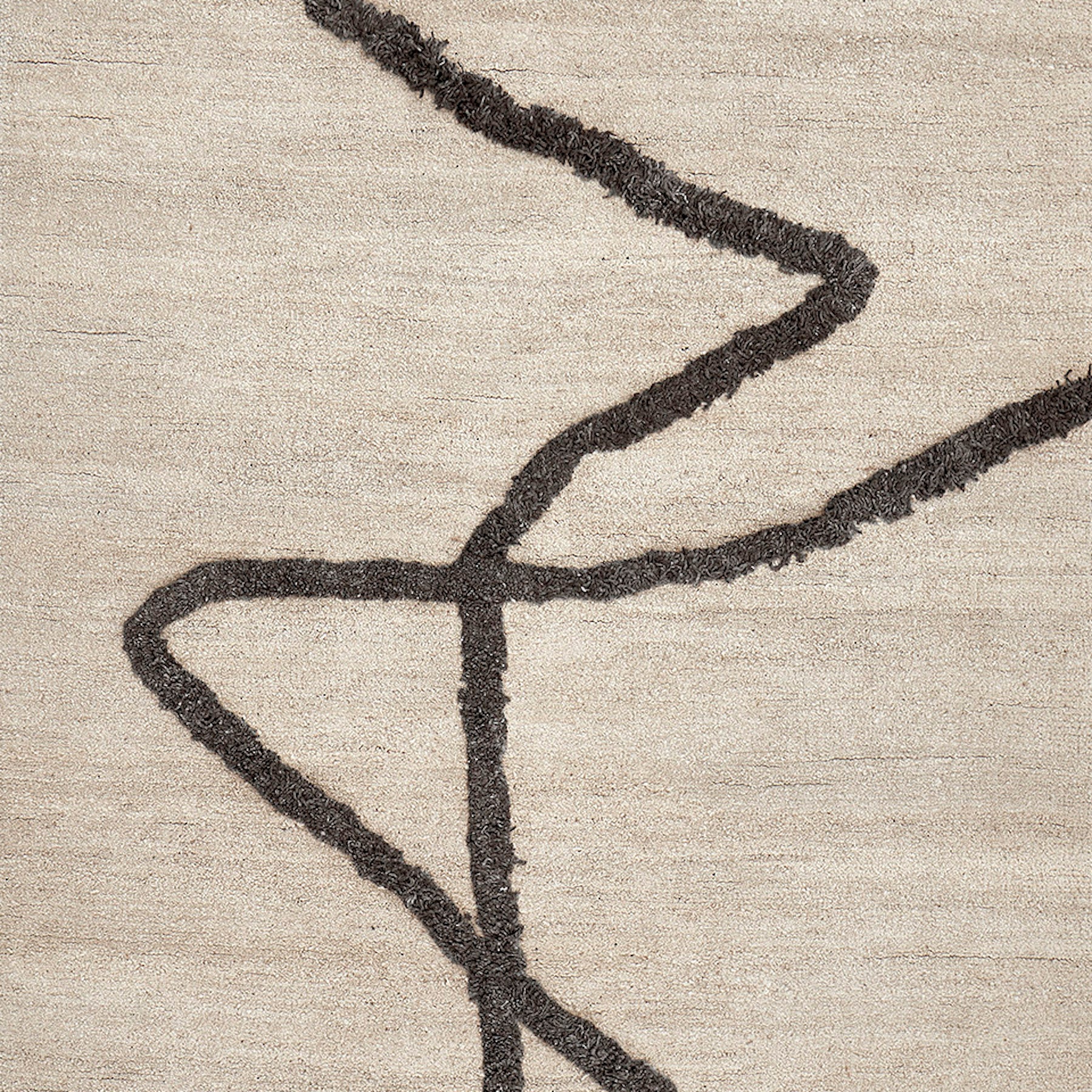 Vuoristo - White + Black - Hand Knotted Rug