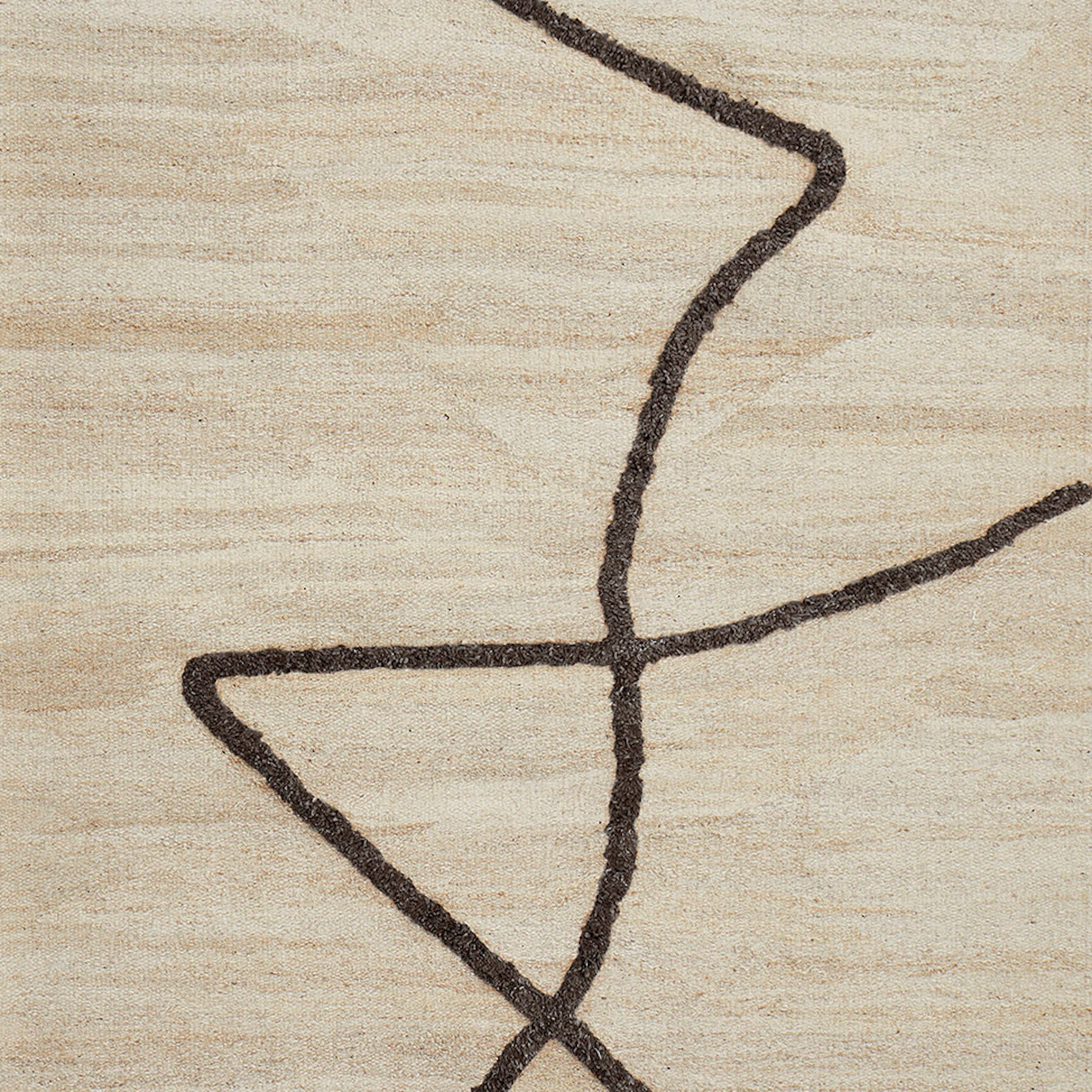Vuoristo - White + Black - Hand Woven Rug